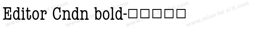 Editor Cndn bold字体转换